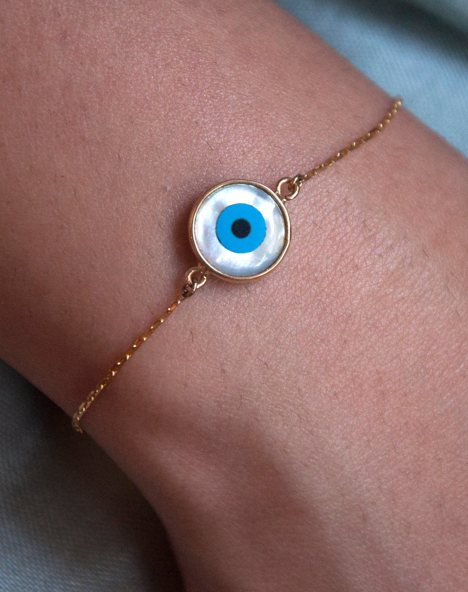 Gold Evil Eye Bracelet, Blue Evil Eye Charm Bracelet, Adjustable Bracelet,  Armparty Bracelets, Turkish Evil Eye, Tulip Charm Bracelet - Etsy
